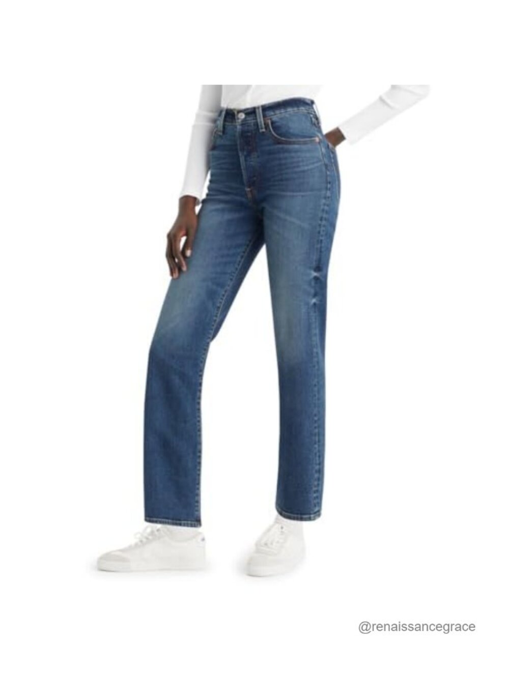 Levi's Ribcage Straight Ankle Jeans High Rise Stretch Denim 27 Inseam